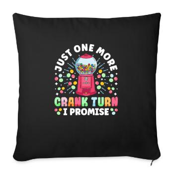 Funny chewing gum machine - Sofa pillowcase 17,3'' x 17,3'' (45 x 45 cm) - black - Front