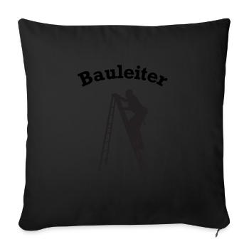 Gestionnaire de construction Chantier de construction Chantiers Drôle - Housse de coussin décorative 45 x 45 cm - noir - Devant