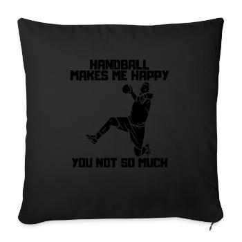 Joueur de handball Fan de handball Handball Équipe Handball - Housse de coussin décorative 45 x 45 cm - noir - Devant