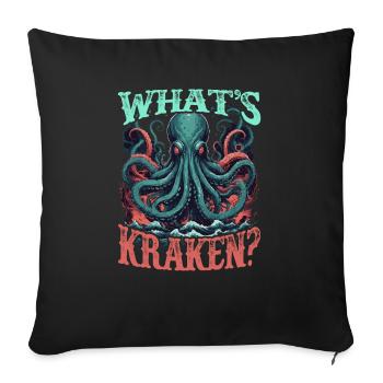 Kraken Legendary sea creature. - Sofa pillowcase 17,3'' x 17,3'' (45 x 45 cm) - black - Front