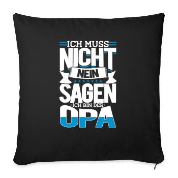 Je n’ai pas besoin de dire non, je suis grand-père - Housse de coussin décorative 45 x 45 cm - noir - Devant