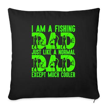 fish, fish, fishing, lake, sea, fishing, fauna, exotic - Sofa pillowcase 17,3'' x 17,3'' (45 x 45 cm) - black - Front