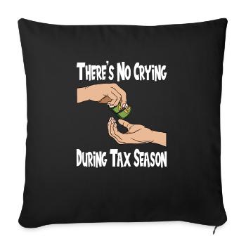 Taxpayer tax office pay tax - Sofa pillowcase 17,3'' x 17,3'' (45 x 45 cm) - black - Front