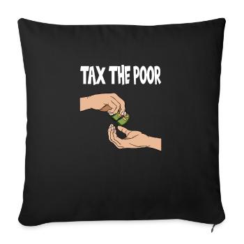 Taxpayer tax office pay tax - Sofa pillowcase 17,3'' x 17,3'' (45 x 45 cm) - black - Front