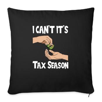 Taxpayer tax office pay tax - Sofa pillowcase 17,3'' x 17,3'' (45 x 45 cm) - black - Front