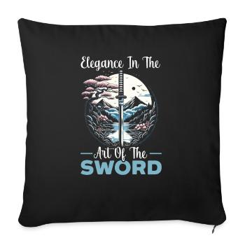 Feudal Japan Culture Japanese Kanji History - Sofa pillowcase 17,3'' x 17,3'' (45 x 45 cm) - black - Front