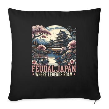 Feudal Japan Culture Japanese Kanji History - Sofa pillowcase 17,3'' x 17,3'' (45 x 45 cm) - black - Front
