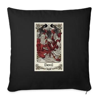 Tarotkarte Hexerei Okkult Anime Goth - Sofakissenbezug 45 x 45 cm - Schwarz - Vorne