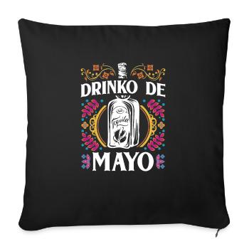 Mexican Fiesta Cinco De Mayo - Sofa pillowcase 17,3'' x 17,3'' (45 x 45 cm) - black - Front