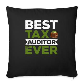 Taxpayer tax office pay tax - Sofa pillowcase 17,3'' x 17,3'' (45 x 45 cm) - black - Front