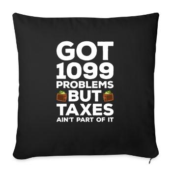 Taxpayer tax office pay tax - Sofa pillowcase 17,3'' x 17,3'' (45 x 45 cm) - black - Front