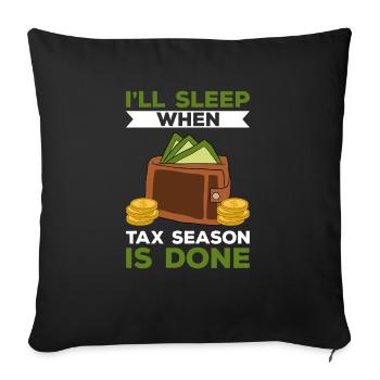 Taxpayer tax office pay tax - Sofa pillowcase 17,3'' x 17,3'' (45 x 45 cm) - black - Front