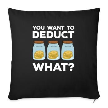 Taxpayer tax office pay tax - Sofa pillowcase 17,3'' x 17,3'' (45 x 45 cm) - black - Front