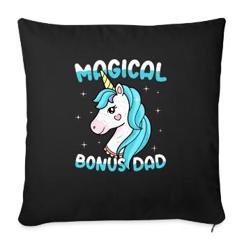 Magical Bonus Dad Stepfather Adoption - Sofa pillowcase 17,3'' x 17,3'' (45 x 45 cm) - black - Front