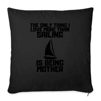 Voile, Voile, Voilier, Voilier, Voilier - Housse de coussin décorative 45 x 45 cm - noir - Devant