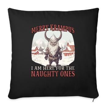 Kawaii Krampus T Krampus costume bad Santa Claus - Sofa pillowcase 17,3'' x 17,3'' (45 x 45 cm) - black - Front