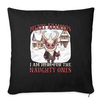 Krampus T | Krampus costume | Bad Santa Claus - Sofa pillowcase 17,3'' x 17,3'' (45 x 45 cm) - black - Front