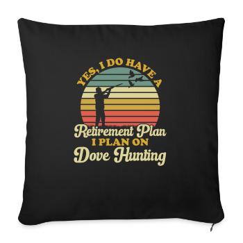 Pigeon Hunter, Pigeon Hunting, Pigeons - Sofa pillowcase 17,3'' x 17,3'' (45 x 45 cm) - black - Front
