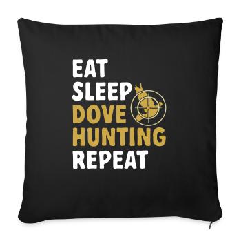 Pigeon Hunter, Pigeon Hunting, Pigeons - Sofa pillowcase 17,3'' x 17,3'' (45 x 45 cm) - black - Front