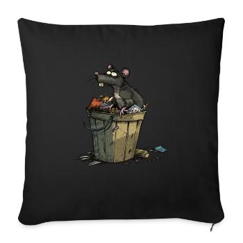 Anti Littering No Environment Recycle - Sofakissenbezug 45 x 45 cm - Schwarz - Vorne