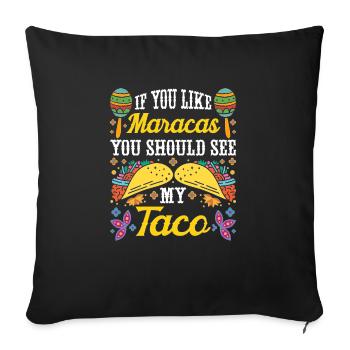Mexican Fiesta Cinco De Mayo - Sofa pillowcase 17,3'' x 17,3'' (45 x 45 cm) - black - Front