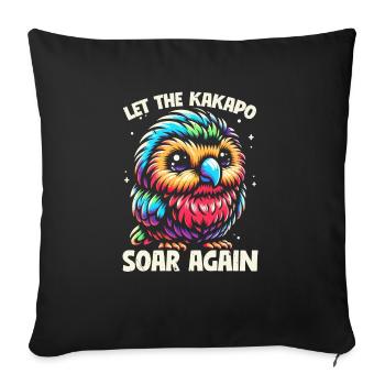 Gefährdete Tierarten Kakapo Tierrechtsaktivist - Sofakissenbezug 45 x 45 cm - Schwarz - Vorne