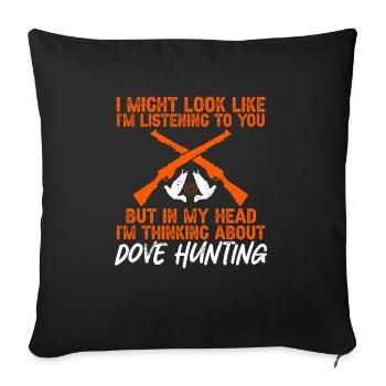 Pigeon Hunter, Pigeon Hunting, Pigeons - Sofa pillowcase 17,3'' x 17,3'' (45 x 45 cm) - black - Front