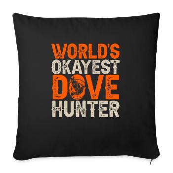 Pigeon Hunter, Pigeon Hunting, Pigeons - Sofa pillowcase 17,3'' x 17,3'' (45 x 45 cm) - black - Front