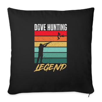 Pigeon Hunter, Pigeon Hunting, Pigeons - Sofa pillowcase 17,3'' x 17,3'' (45 x 45 cm) - black - Front