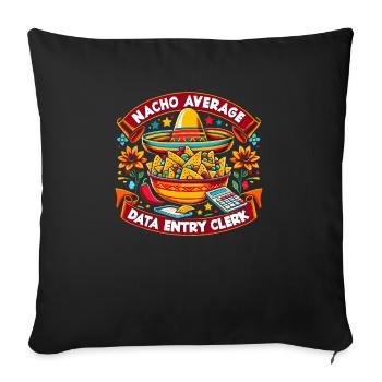 Nacho Commis à la saisie de données moyenne Cinco De Mayo Taco - Housse de coussin décorative 45 x 45 cm - noir - Devant