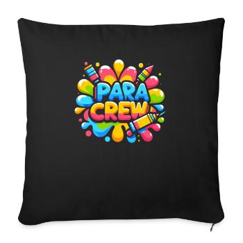 Para Crew Paraprofessional Parapro Teacher - Sofa pillowcase 17,3'' x 17,3'' (45 x 45 cm) - black - Front