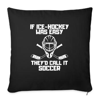 Ice Hockey Player Hockey Fan Ice Hockey Team - Sofa pillowcase 17,3'' x 17,3'' (45 x 45 cm) - black - Front