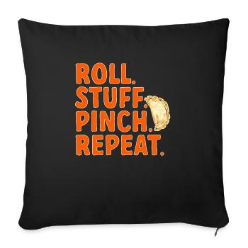 Polish Food Pierogi - Sofa pillowcase 17,3'' x 17,3'' (45 x 45 cm) - black - Front