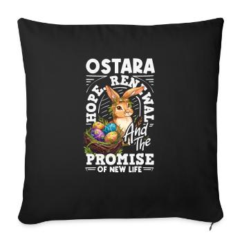 Ostern Eostre Heidnischer Frühling - Sofakissenbezug 45 x 45 cm - Schwarz - Vorne