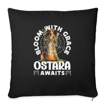 Pâques Eostre Printemps païen - Housse de coussin décorative 45 x 45 cm - noir - Devant