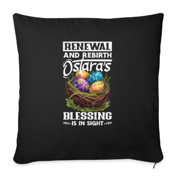 Ostern Eostre Heidnischer Frühling - Sofakissenbezug 45 x 45 cm - Schwarz - Vorne