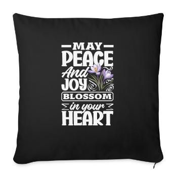 Pâques Eostre Printemps païen - Housse de coussin décorative 45 x 45 cm - noir - Devant