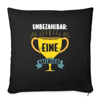Papa Fête des pères Papa - Housse de coussin décorative 45 x 45 cm - noir - Devant