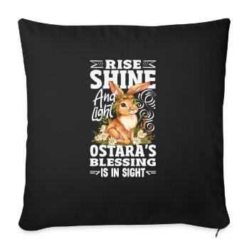 Ostern Eostre Heidnischer Frühling - Sofakissenbezug 45 x 45 cm - Schwarz - Vorne