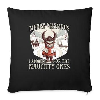 Krampus T | Krampus costume | Bad Santa Claus - Sofa pillowcase 17,3'' x 17,3'' (45 x 45 cm) - black - Front