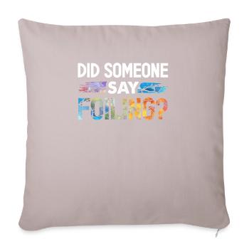 Drôle de vitrail - Housse de coussin décorative 45 x 45 cm - taupe clair - Devant