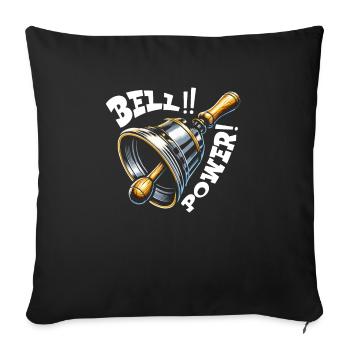 Joueur de cloches musicales musicien amoureux des cloches - Housse de coussin décorative 45 x 45 cm - noir - Devant