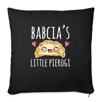Polish Food Pierogi - Sofa pillowcase 17,3'' x 17,3'' (45 x 45 cm) - black - Front