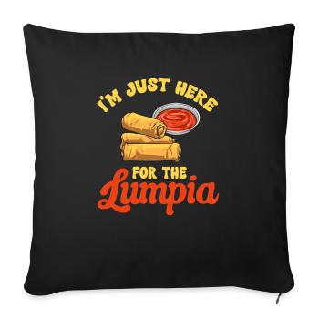 Lumpia Filipino Food Philippines - Sofa pillowcase 17,3'' x 17,3'' (45 x 45 cm) - black - Front