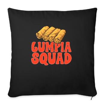 Lumpia Filipino Food Philippines - Sofa pillowcase 17,3'' x 17,3'' (45 x 45 cm) - black - Front