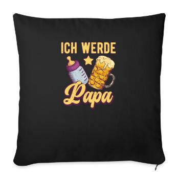 I'm going to be a dad, father-to-be, fatherhood - Sofa pillowcase 17,3'' x 17,3'' (45 x 45 cm) - black - Front