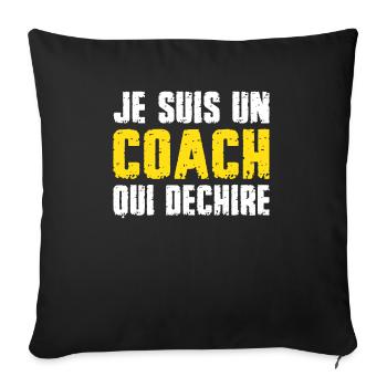 I'm a coach who rocks coach coach - Sofa pillowcase 17,3'' x 17,3'' (45 x 45 cm) - black - Front