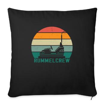 Amusement park, funfair, fair, bumper cars - Sofa pillowcase 17,3'' x 17,3'' (45 x 45 cm) - black - Front