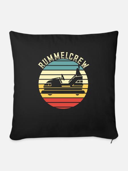 Freizeitpark Kirmes Rummel Autoscooter - Sofakissenbezug 45 x 45 cm - Schwarz