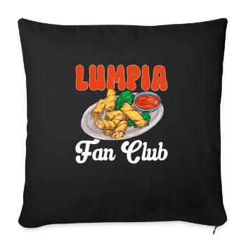 Lumpia Filipino Food Philippines - Sofa pillowcase 17,3'' x 17,3'' (45 x 45 cm) - black - Front
